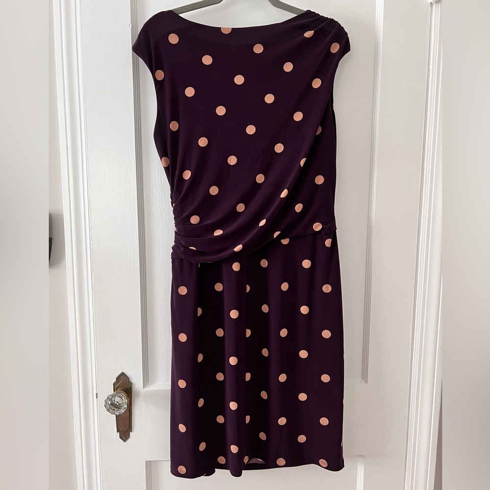 Lauren by Ralph Lauren Polka Dot Sheath Dress 16 - Picture 2 of 6
